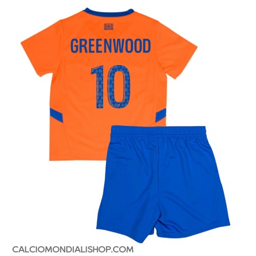 Maglie da calcio Olympique de Marseille Mason Greenwood #10 Terza Maglia Bambino 2024-25 Manica Corta (+ Pantaloni corti)